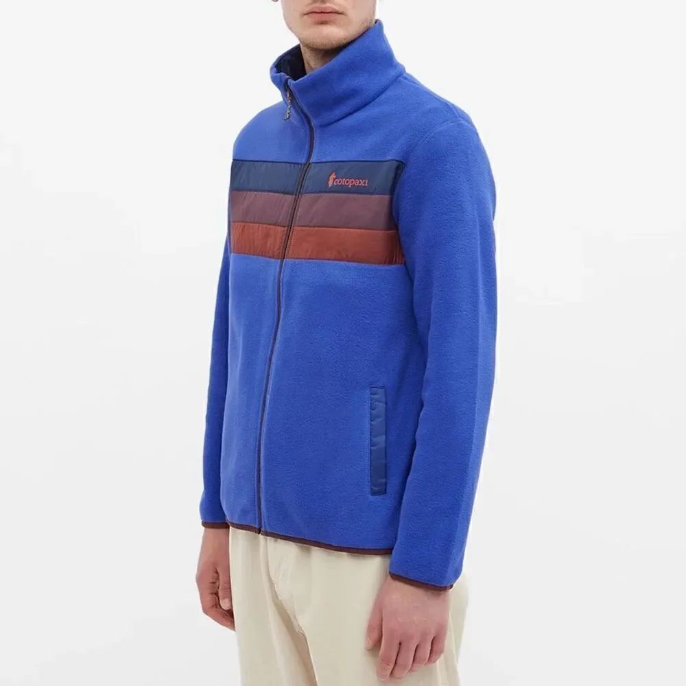 Cotopaxi Men’s YMCA Embroidered Blue Multi Teca Fleece Full Zip Jacket in It’s E